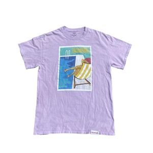 Diamond‎ Supply Co Lady Woman Poolside Pink Purple T Shirt Sz Medium Graphic